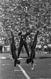Gymnasts perform at halftime- Tallahassee, Florida.