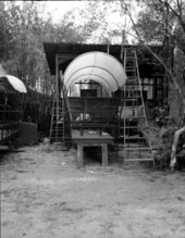 View of Conestoga wagon construction at the Stephen Foster Center - White Springs, Florida