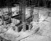 View of the carillon tower construction at the Stephen Foster Center - White Springs, Florida