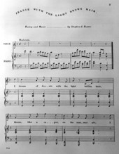 Sheet music for "Jeanie with the light brown hair." by Stephen C. Foster