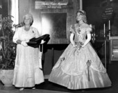 View showing Thelma Boltin, left, with the Jeanie Ball winner at the Stephen Foster Memorial in White Springs, Florida.