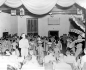 View showing servicemen dancing at the Gainesville Recreation Department's Service Center.