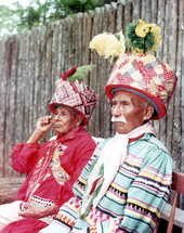 Seminole Indians Josie Billie (l) and Billy Bowlegs III (r)