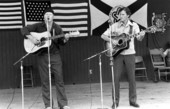 Will McLean and Gamble Rogers performing at the 1982 Florida Folk Festival - White Springs, Florida