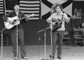 Will McLean and Gamble Rogers performing at the 1982 Florida Folk Festival in White Springs.