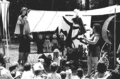 Shoestring Puppet Theater show at the 1983 Florida Folk Festival - White Springs, Florida