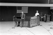 Marshall Dukes and Ann Townsend performing Stephen Foster songs during a Fourth of July celebration - White Springs, Florida