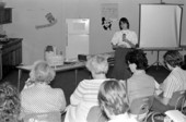 Merri Belland, humanist interpreter for foodways program..