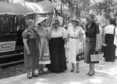 Thelma Boltin standing with music club leaders- White Springs, Florida