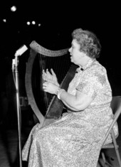 Winnifred Moon plays the harp and sings- White Springs, Florida