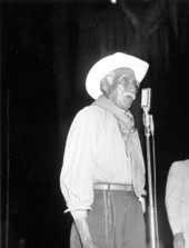 Billy Bowlegs III speaking at the 1959 Florida Folk Festival- White Springs, Florida