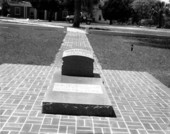 Monuments on walkway to John Gorrie Museum State Park - Apalachicola, Florida.