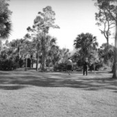 Park visitors at Koreshan Historic State Park - Estero, Florida