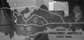 Interpretive map of park at Highlands Hammock State Park - Sebring, Florida .