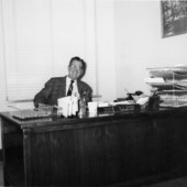 Florida Park Service purchasing agent A. F. Burns in his office - Tallahassee, Florida.