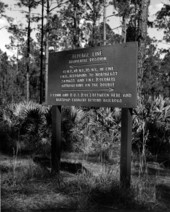 Interpretive sign at Olustee Battlefield Historic State Park - Olustee, Florida