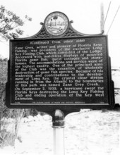 Historic marker at Long Key State Park - Long Key, Florida