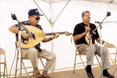 Kostas Maris (L) and Nicholas Mastras perform at Florida Folklife Festival - White Springs, Florida.
