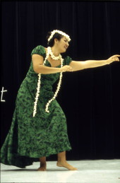 Female hula dancer - Celebration, Florida.