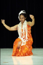 Female hula dancer - Celebration, Florida.