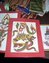 Lao drawing by Kham Insouta at the Asian Neighborhood Center in St. Petersburg, Florida.