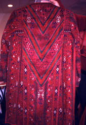 Close-up view of traditional Iranian dress in Clearwater, Florida.