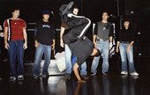 Breakdancer on the floor at Club Downunder on the FSU campus in Tallahassee, Florida.
