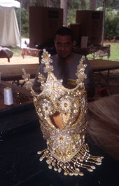 Cuban santeria "crown" for Yemaya at the 2003 Florida Folk Festival in White Springs, Florida.