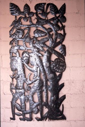 Piece of metal-work art by Almann Ulysee - Miami, Florida.