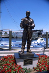 Sculpture of a sponge diver - Tarpon Springs, Florida.