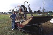 Jamie Cloninger and his airboat - Homestead, Florida.