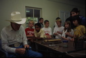 Curly Dekle demonstrates whipmaking at Rural Folklife Days - White Springs, Florida.
