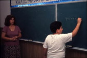 Student and teacher at Greek school - Tarpon Springs, Florida.