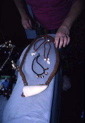 Necklaces made by Lilly Koroitamudu in Orlando, Florida.