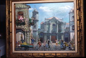 Close of a Scull Sisters' painting - Miami, Florida.