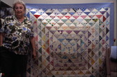 Patricia Reid and a quilt - Titusville, Florida.