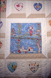 Close up of a quilt made by Patricia Reid - Titusville, Florida.