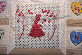 Close up of a quilt made by Patricia Reid - Titusville, Florida.