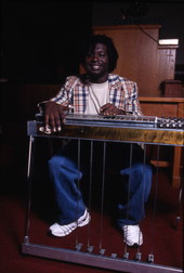 Chris Brinson plays a slide guitar - Leesburg, Florida.