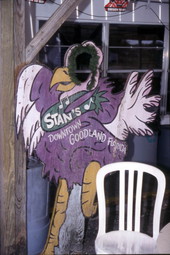 Cutout about the buzzard lope at Stan's Idle Hour bar - Goodland, Florida.