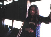 Folklorist Peggy Bulger during day of interviewing blacksmith Thomas Raines - Monticello, Florida