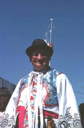 Man in Greek costume at the Tarpon Springs International Glendi