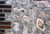 Close-up view showing the architectural features of the Telford Hotel - White Springs, Florida