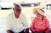 Unidentified couple at the Bethlehem Primitive Baptist Church - Old Chicora, Florida