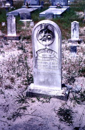 Headstone in the cemetery at Bethlehem Primitive Baptist Church - Old Chicora, Florida