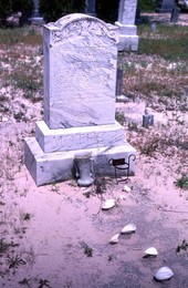 Headstone in the cemetery at Bethlehem Primitive Baptist Church - Old Chicora, Florida