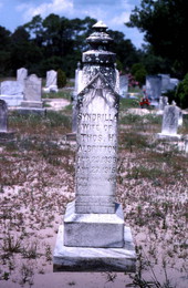 Headstone in the cemetery at Bethlehem Primitive Baptist Church - Old Chicora, Florida
