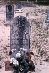 Headstone in the cemetery at Bethlehem Primitive Baptist Church - Old Chicora, Florida