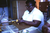 Mrs. Wells making a doll - Miami, Florida.