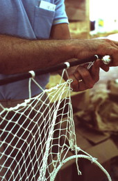 billy t fish nets Florida Memory • Billy Burbank III weaving a fishing net